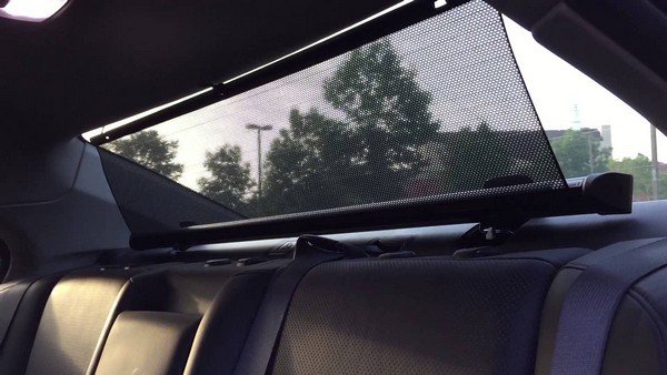 black rear window sunshade