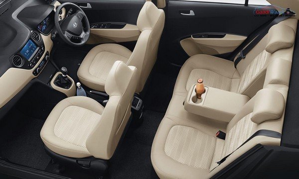 Hyundai Xcent beige and black cabin