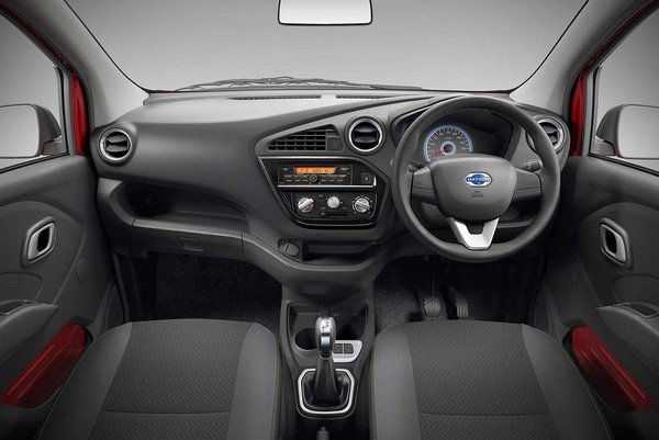 Datsun redi-GO interior black theme color.
