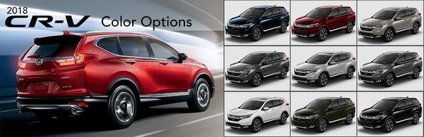All colour options of Honda CR-V/ Fifth Gen 2018