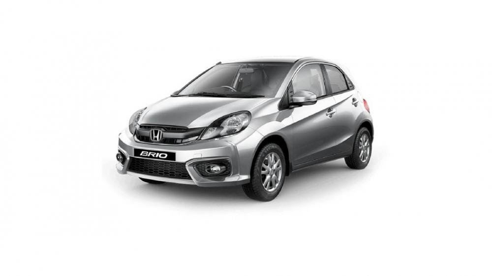 Honda Brio Facelift 2016 front look silver