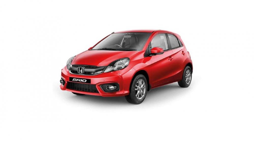 Honda Brio Facelift 2016 front look red colour