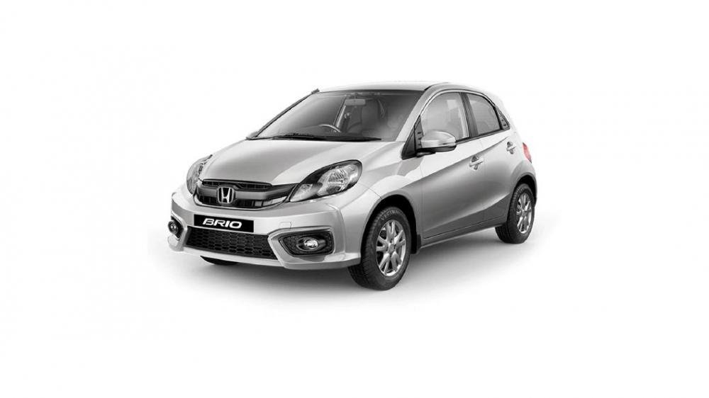 Honda Brio Facelift 2016 front look silver