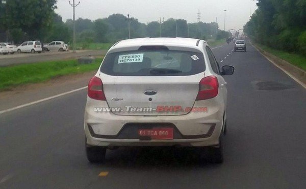 Spy image of Ford Figo Facelift 2018 CNG variant