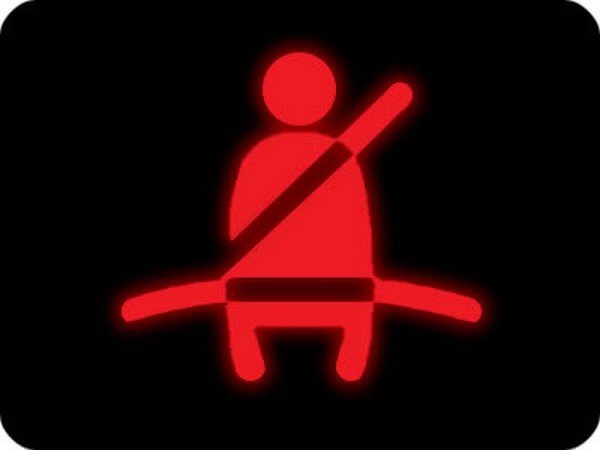  red icon lamp of seatbelt