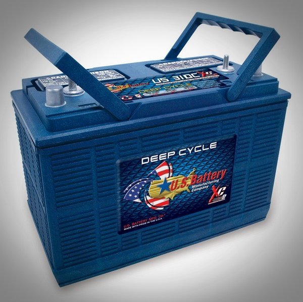 car battery with double handles