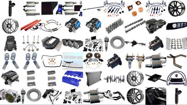 Car components white background