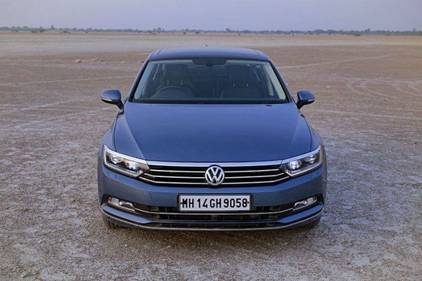 Volkswagen car dark blue color font look nature background