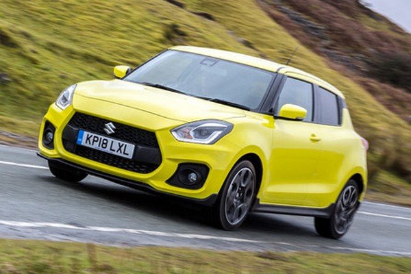 Suzuki Swift Sport yellow color from front to back