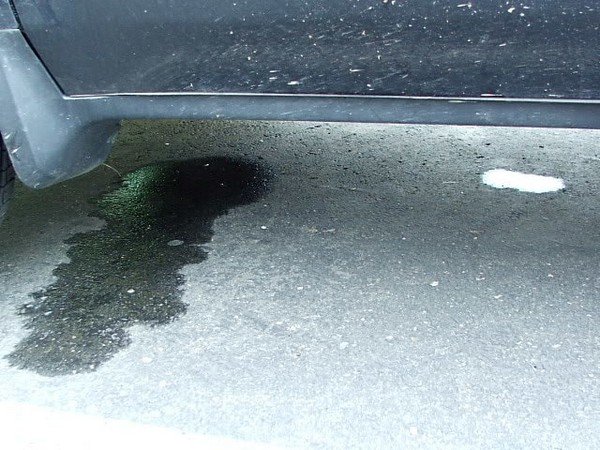 Water leak under a car