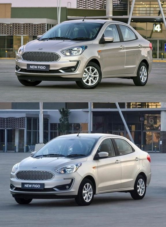  Ford Aspire Facelift silver color front and rear
