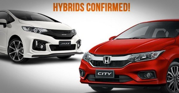 Honda City red colour and Honda Jazz white colour angular look