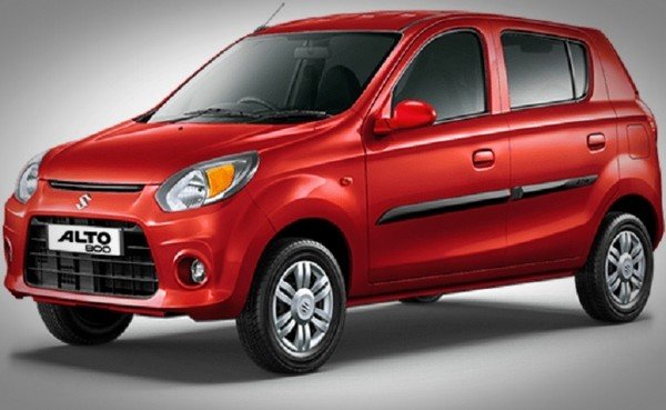 Red Maruti Suzuki Alto 800 front-side view