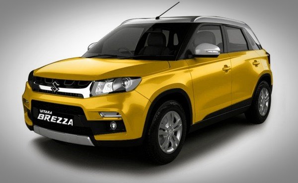 Maruti Suzuki Vitara Brezza yellow color 