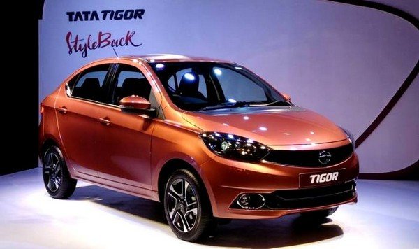 2018 Tata Tigor orange colour angular look