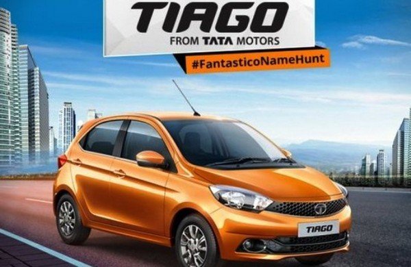 Tata Tigor orange color sky background