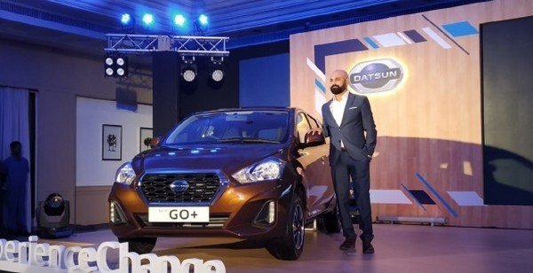 Datsun Go+ facelift sunset brown colour in the showroom
