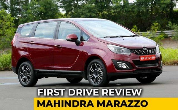 Mahindra Marazzo MPV red color left to right 