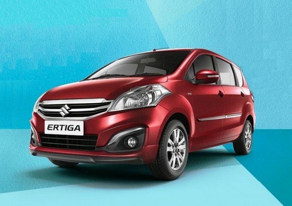 Maruti Suzuki Ertiga red color side look