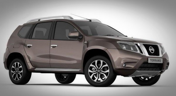 The Nissan Terrano 2018, brown, right front side