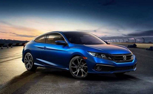 2019 Honda Civic blue colour angular look