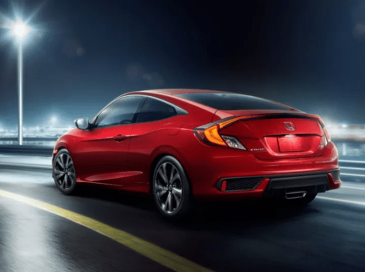 2019 Indian Honda Civic red colour rear running