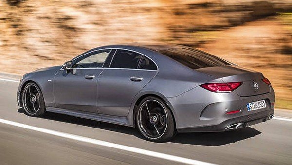 2018 Mercedes-Benz CLS back view running on the road