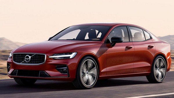 Volvo S60 2019 red color front angle