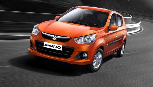 Maruti Suzuki Alto K10 orange color front look 