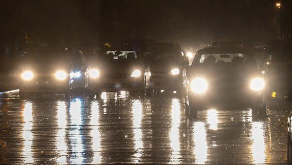 Cars with high headlamps light intensity