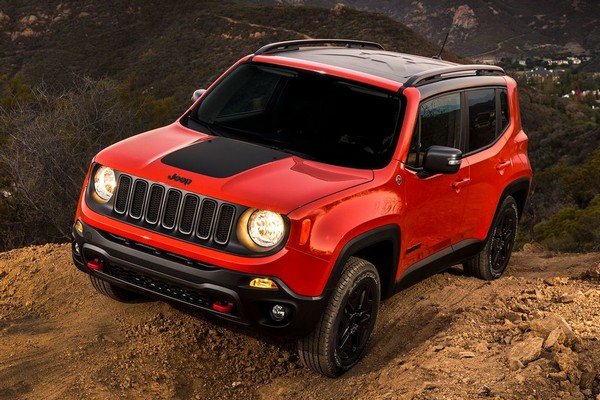 Jeep Renegade red color front face