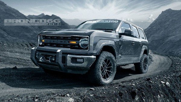 new Ford Bronco running on the road