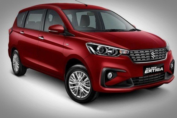 2018 Maruti Ertiga, Red colour, front angular look