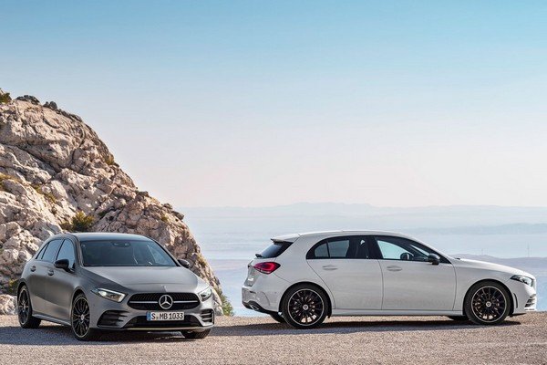 Mercedes-Benz 2 cars parking on the beach