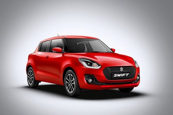 Maruti Suzuki Swift red color front look white background