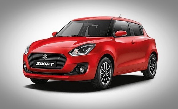 Maruti Suzuki Swift front face red color white background