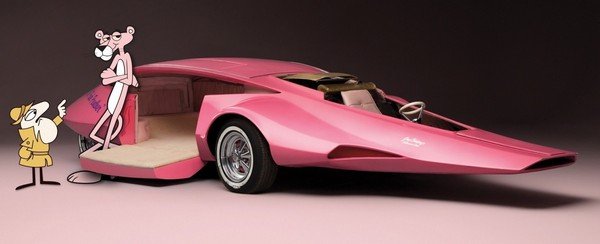 Panthermobile with cartoon Pink Panther