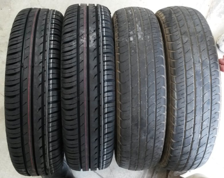 new vs old tyres