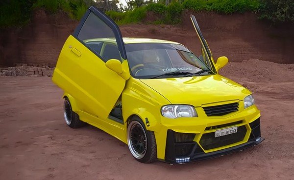 This Maruti Alto also receives  the quirky twist for its car doors