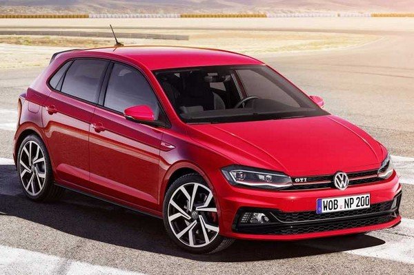 Volkswagen Polo red color front and side look