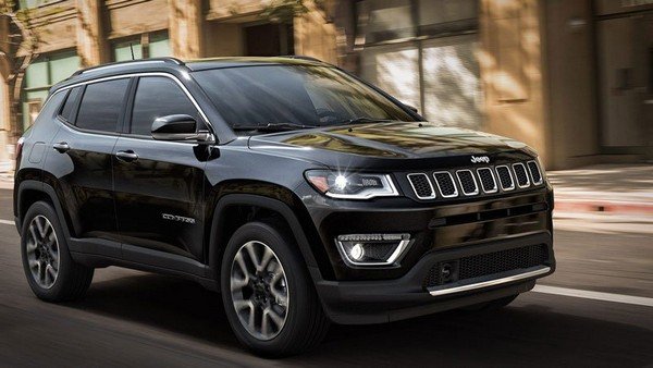 Jeep Compass black color on road