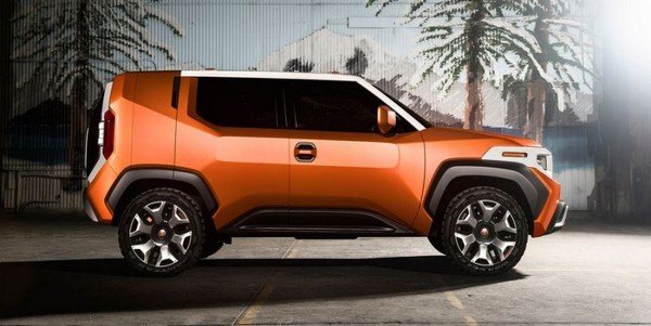 orange Toyota FT-4X side view