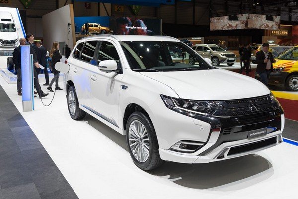 Mitsubishi Outlander PHEV in the showroom