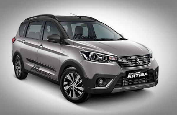 Crossover maruti Ertiga grey color 2019