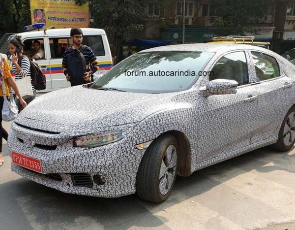  Honda Civic 2018 India in mule front look Spy image