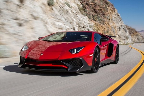 Lamborghini Aventador red angular look