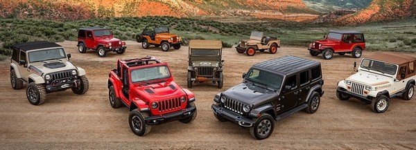 Jeep Wrangler generations 