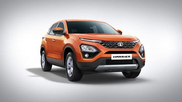 Tata Harrier 2019 orange color front look 