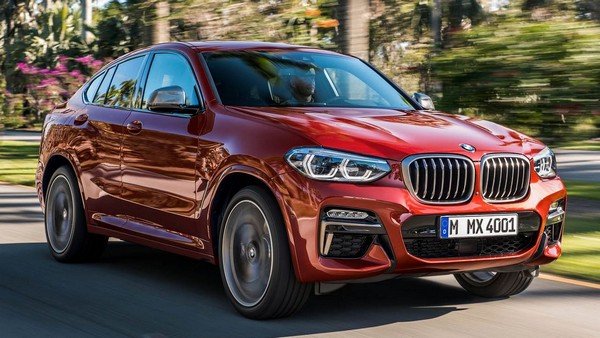 BMW X4 red 2019 angular view