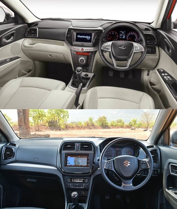 Mahindra XUV300 vs Maruti Vitara Brezza interior